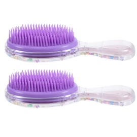 IWOWHERO 2pcs Boy Girl Hair Comb Detangling Hair Brush for Toddlers Soft Bristles for Curly Portable for Home Travel