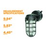 Woods L1707SVBLK Wall Mount Light in Hammered Black Finish Sturdy