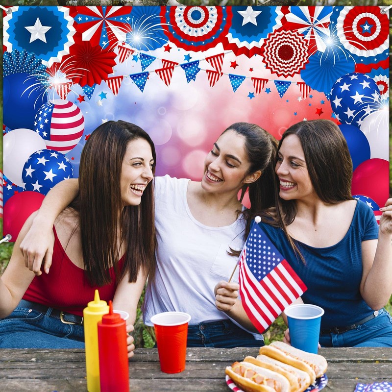 Mocsicka Independence Day Background July 4th Patriotic Photography Backdrop 4th