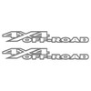 2 x Dark Grey 4X4 Off Road Outline Single Color