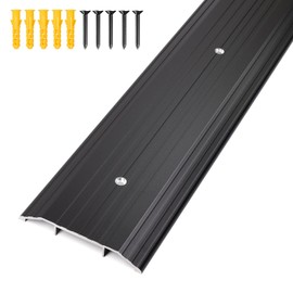 Orechic 4″Wide Sturdy Thicken Aluminum Threshold Strip, Stylish Floor Transition Strip Door Threshold for Commercial High Traffic Places, Size 36in×4in×0.5in (Black)