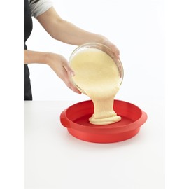 Lékué 1210724R01M033 Round Mold, Red, 24 cm