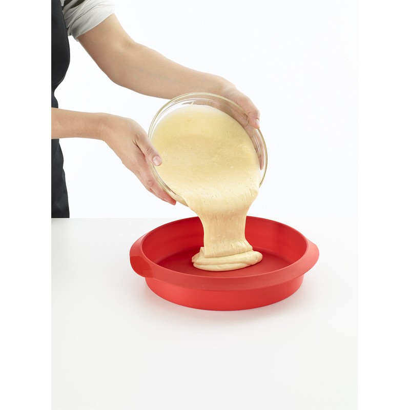 Lékué 1210724R01M033 Round Mold, Red, 24 cm