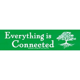 Peace Resource Project Everything is Connected - Small Bumper Sticker or Laptop Decal (7" X 1.75")
