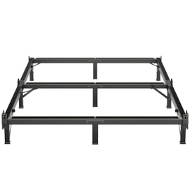 MAF Metal Bed Frame Queen 8 Inches, 9-Legs Support Bed Base, Queen Bed Frame for Box Spring and Mattress, Basics Bed Frame Headboard Attachable Tool-Free Easy Assembly, Black