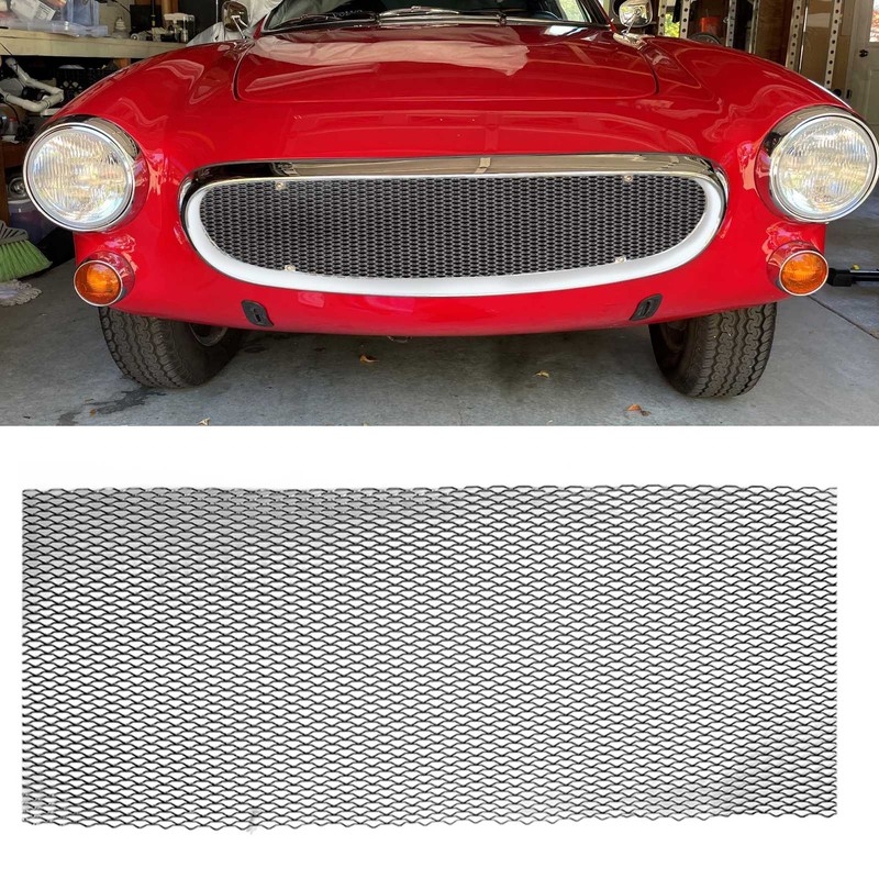 Car Front Center Grid Grille Rhombic Mesh Stable Structure Aluminum