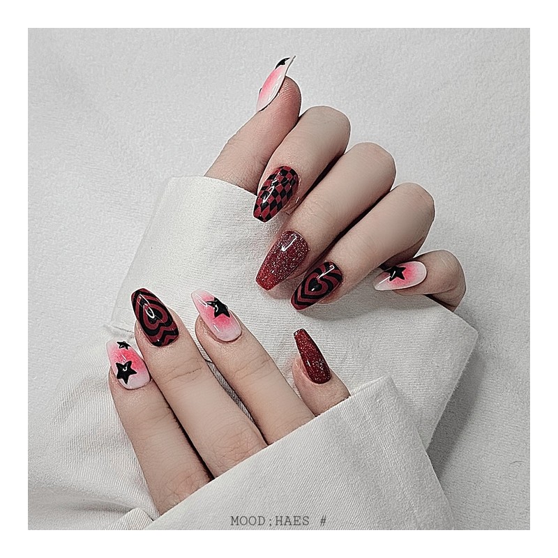 [M;H #] Rockstar handmade nail tips - Enter Owen Lake