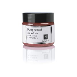 Nabila K Lip Polish with Honey and Vitamin E, Lip Scrub for Dry and Chapped Lips, Peppermint Lip Repair Sugar Scrub, 1 oz