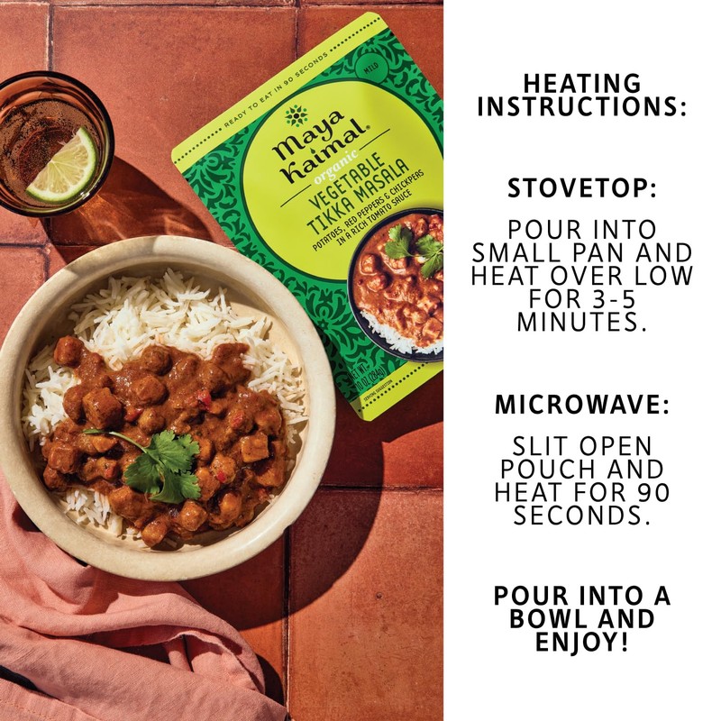MAYA KAIMAL Organic Indian Vegetable Tikka Masala | 10oz (PACK