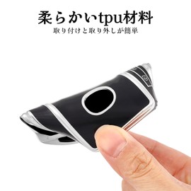 [OFF WE GO] Key Shell TPU Car Key Cover Key Case Compatible New Mazda CX5 CX8 CX-8 CX30 CX-30 MX30 CX60 Roadster New Mazda Compatible Smart Key Case, 3 Buttons, black silver