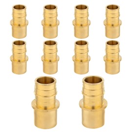 (10-Pack) Seelink PEX-A Expansion Fittings, PEX-A 1/2" x 3/4" Female Sweat Adapter, Brass Expansion Pipe Fittings, for PEX Tubing Pipe Hose Fittings, ASTM F1960