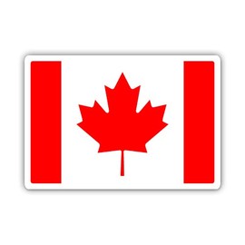 Squiddy Canada Flag Canadian Country Pride - Vinyl Sticker Decal for Phone, Laptop, Water Bottle (3" Wide)