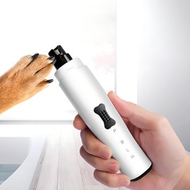 YGLOWORM Dog Nail Grinder Nail Trimmer Electric Rechargeable pet Nail Grinder cat Nail Grinder with 5 led Shadow Free Light 2 Speed for Small Medium Large Dogs and Cats