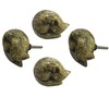 Perilla Home Set of 4 Antique Knobs Decorative Sleeping Fox