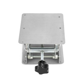QWORK® Lab Jack Stand 4" x 4" Stainless Steel Router Lift Scissor Lift for Chemical Instrument Support Load Capacity 5KG