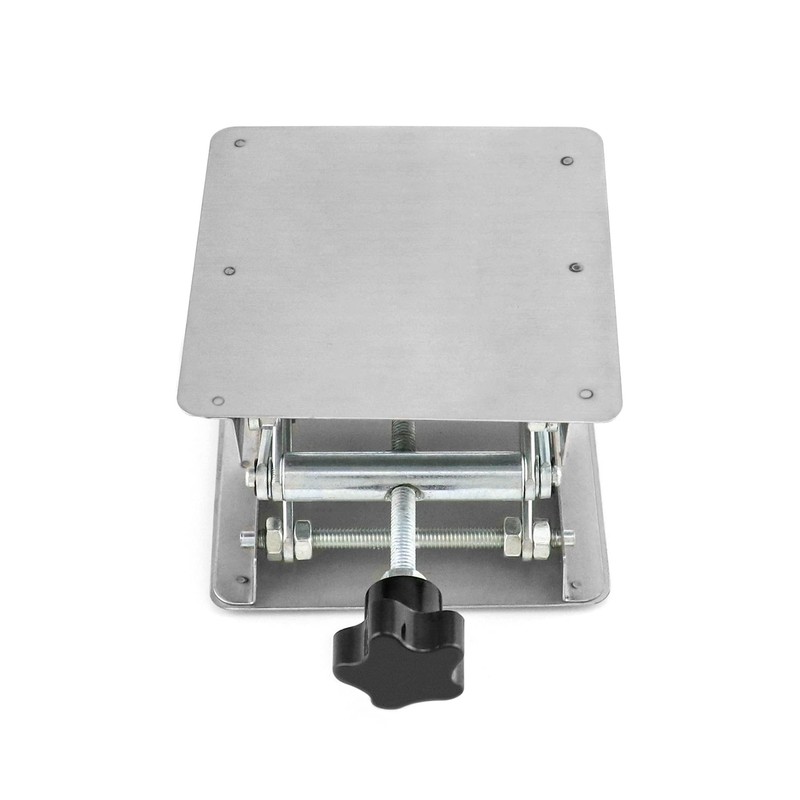 QWORK® Lab Jack Stand 4" x 4" Stainless Steel Router