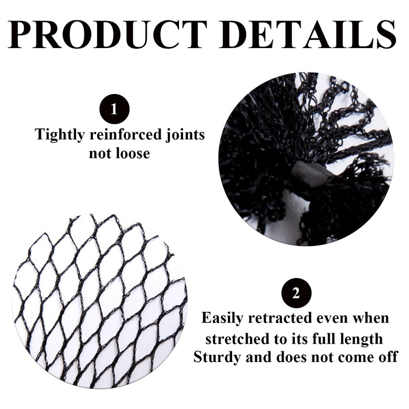 5Pcs Black Slumber Hair Net Thicker Sleep Hair Net with