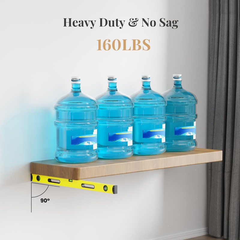 4pcs Floating Shelf Bracket Heavy Duty Shelving Mounting Brackets Hidden