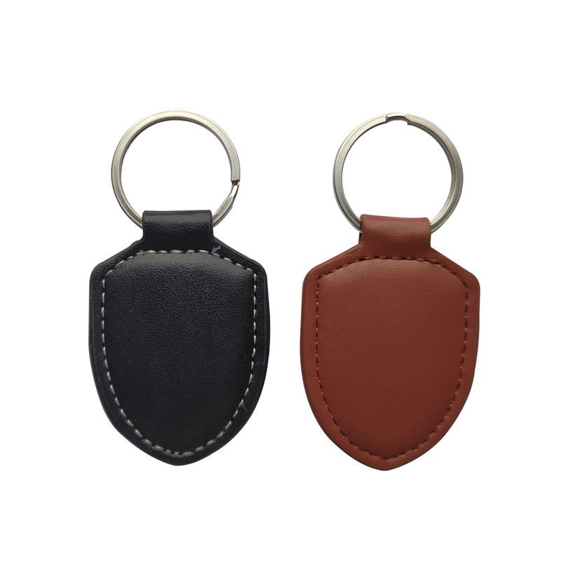 hecere Genuine Leather RFID Key Fob Tag Proximity ID T5577