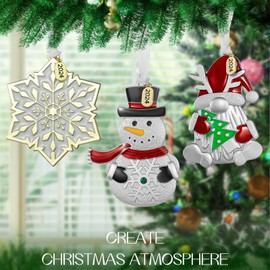 Laraine Christmas Tree Ornaments – 2024 Hanging Decorative Pendant of Tree Car Charm Holiday Keepsake Gift Home Decor (3-Piece Set (2024))