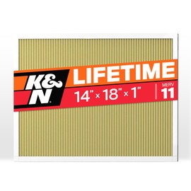 K&N 14X18X1 HVAC Furnace Air Filter, Lasts a Lifetime, Washable, Merv 11, the Last HVAC Filter You Will Ever Buy, Breathe Safely at Home or in the Office, HVC-11418