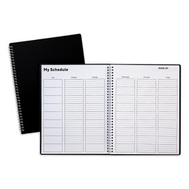 TRU RED 8.5-inch x 11-inch Academic Weekly Teacher Planner, Black, 3/Pack (TR59498-21VS)