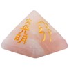 KYEYGWO Reiki Healing Crystal Pyramid Gemstone with Usui Reiki Symbols,