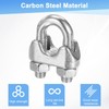 M METERXITY 4-Pack Cable Clamps, M5 Stainless Steel 5mm Wire