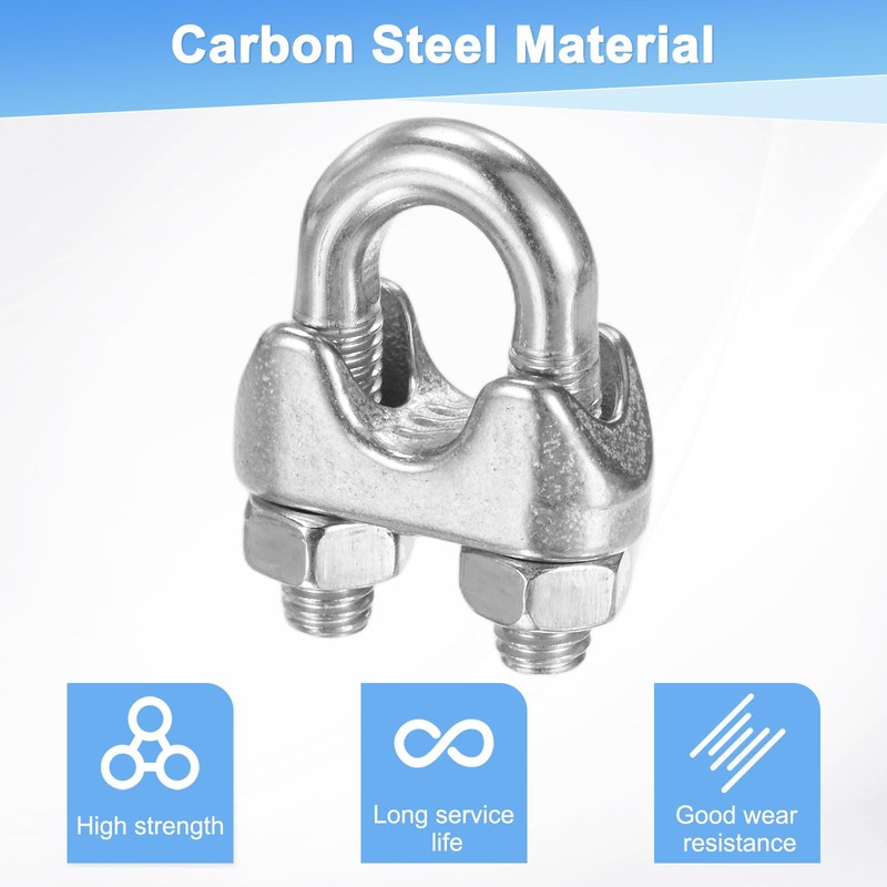 M METERXITY 4-Pack Cable Clamps, M5 Stainless Steel 5mm Wire