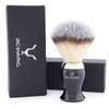 Jag Shaving Men's Black Synthetic Silvertip Ergonomic Shaving Brush