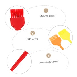 PACKOVE 7pcs Hair Coloring Brush with Slip Handle Bristles for Precise DIY Hair Dyeing Salon Home Use Reusable Accessory Kit