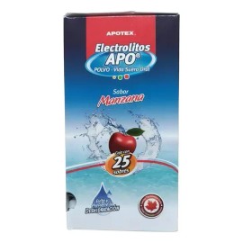 Electrolitos Apo C/25 Sobres Sabor Manzana