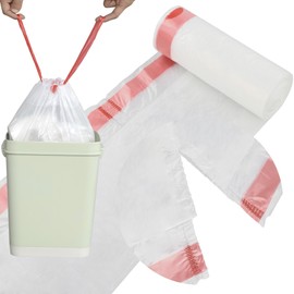 Pekky 13 Gallon Kitchen Drawstring Trash Bags, Heavy Duty, Clear, 105 Counts