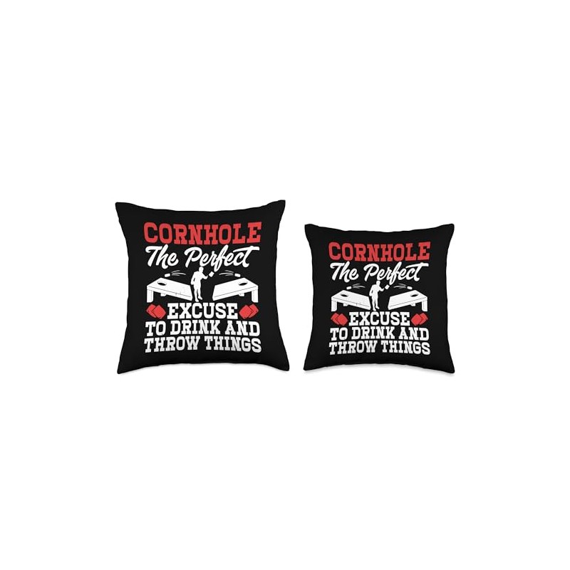 Cornhole Bean Bag Sack Toss Game Beer Cornhole Throw Pillow