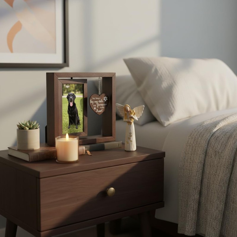 Dog Memorial Picture Frame – 4x6 Rotating Frame, Eco Pet