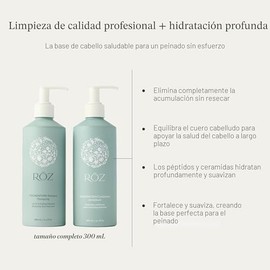 RŌZ Set de champú y acondicionador de base dúo, champú y acondicionador hidratante sin sulfato para mujeres y hombres, todo tipo de cabello, vegano, s