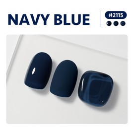 GAOY Blue Gel Nail Polish, 16ml Soak Off Gel Polish, UV Light Cure for Nail Art DIY Manicure at Home, 2115 Navy Blue