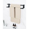 Alise Bathroom Double Towel Bar, 24 Inch Wall Mount Towel