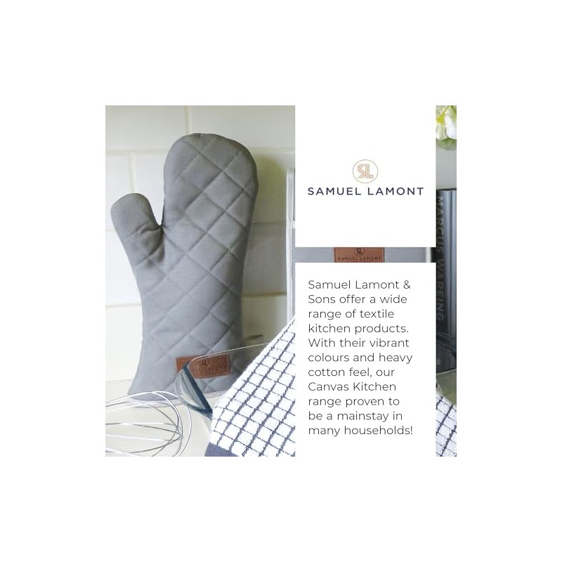 Samuel Lamont Oven Gauntlet Gloves - Premium Heat-Resistant Canvas Oven