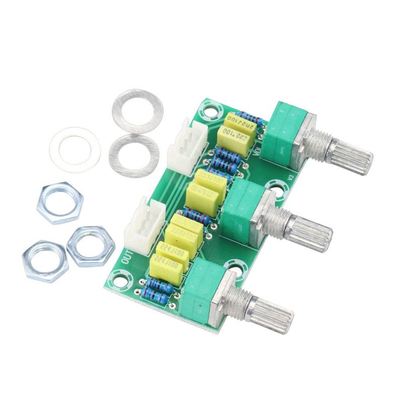 KKHMF 2pcs Passive Preamp Tone Board Volume Treble HIFI Bass
