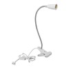 E26/E27 Clip Desk Lamp Holder 5.9ft Cable 11.8in Gooseneck Design