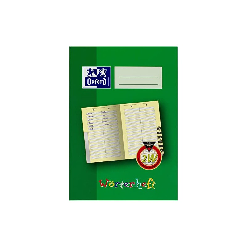 Oxford 311502802/100059868 Vocabulary Book, A5, 28 Sheets, Green