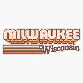 Milwaukee, Wi | City Stripes Vinyl Waterproof Sticker Decal Car Laptop Wall Window Bumper Sticker 5"
