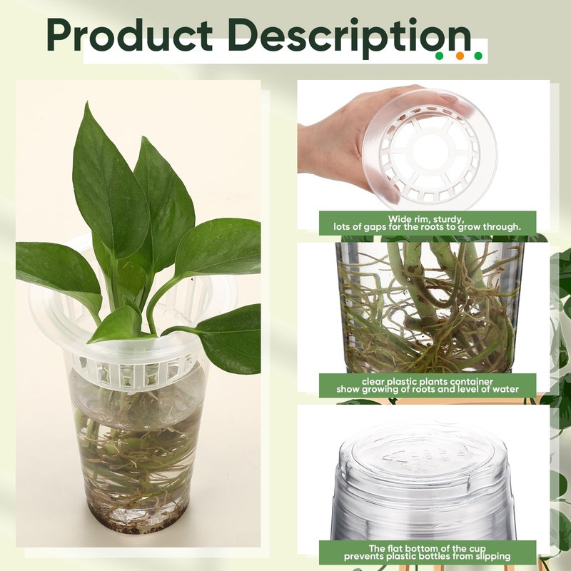Baderke 35 Pcs Plastic Plant Propagation Station Desktop Terrariums Plant