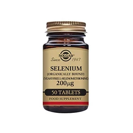 Solgar Selenium (Yeast-Free) 200 µg Tablets - Pack of 50 - Healthy Hair and Nails - Supports the Immune System - Vegan and Gluten Free