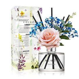 COCODOR Rose Flower Reed Diffuser/Pure Cotton/6.7oz(200ml)/1 Pack/Reed Diffuser, Reed Diffuser Set, Oil Diffuser & Reed Diffuser Sticks, Home Decor & Office Decor, Fragrance and Gifts