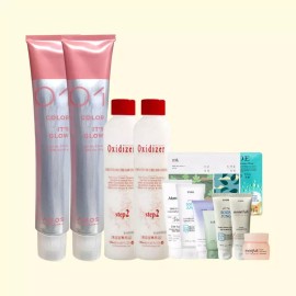AMOS (new) 아모스 잇츠글로우 염색약 2개 (산화제O) 7SB 샌드브라운 + 랜덤1 Amos It's Glow Hair Dye 2pcs (No Developer) 7SB Sand Beige + 1 Random Color