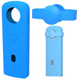 Honlyn Lens Cover Silicone Case Compatible with Ricoh Theta sc2 360 Cameras Accessories Dust-Proof Silicone Protective Case Sleeve Case (Blue)