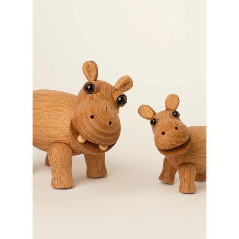 Spring Copenhagen Handmade African Hippo Wilma - Unique Wooden Art