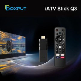 BOXPUT Q3TV stick, Android 10 system H313 chip TV stick, 2GB RAM 16GB ROM, 2.4G/5G dual WiFi BT remote control, 4-core 4K high-definition TV stick, with Bluetooth voice remote control。